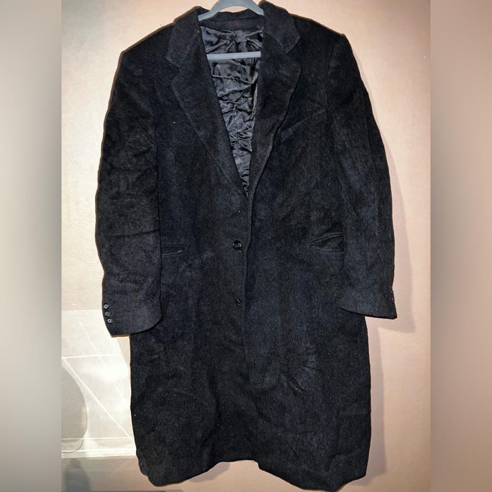Men's Black/gray Coat wool blend